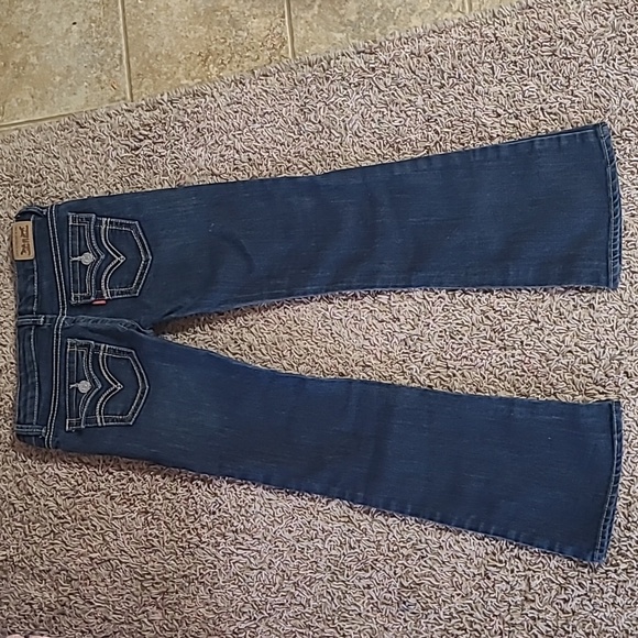 Levi’s Big Kids Slim Boot Cut Dark Wash Jeans size 7 - Picture 2 of 7
